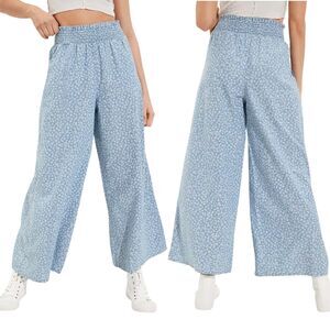 American Eagle Smocked Cottagecore Flowy Wide Leg Daisy Pants XS